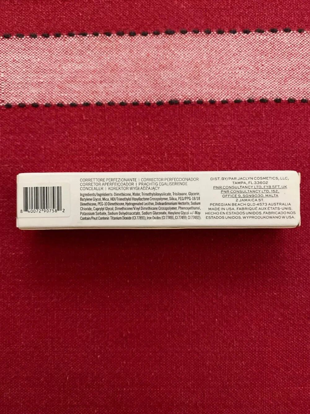 Jaclyn Cosmetics Perfecting Concealer Tan Deep Red 6.7 ML/ 0.23 OZ NIB